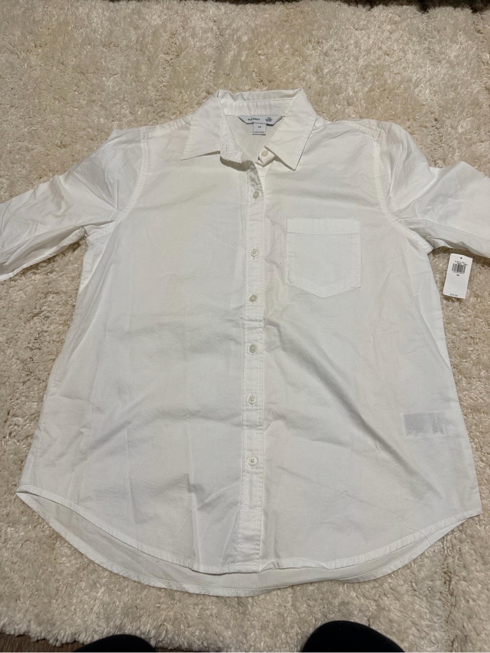Old Navy White Button-Up Blouse